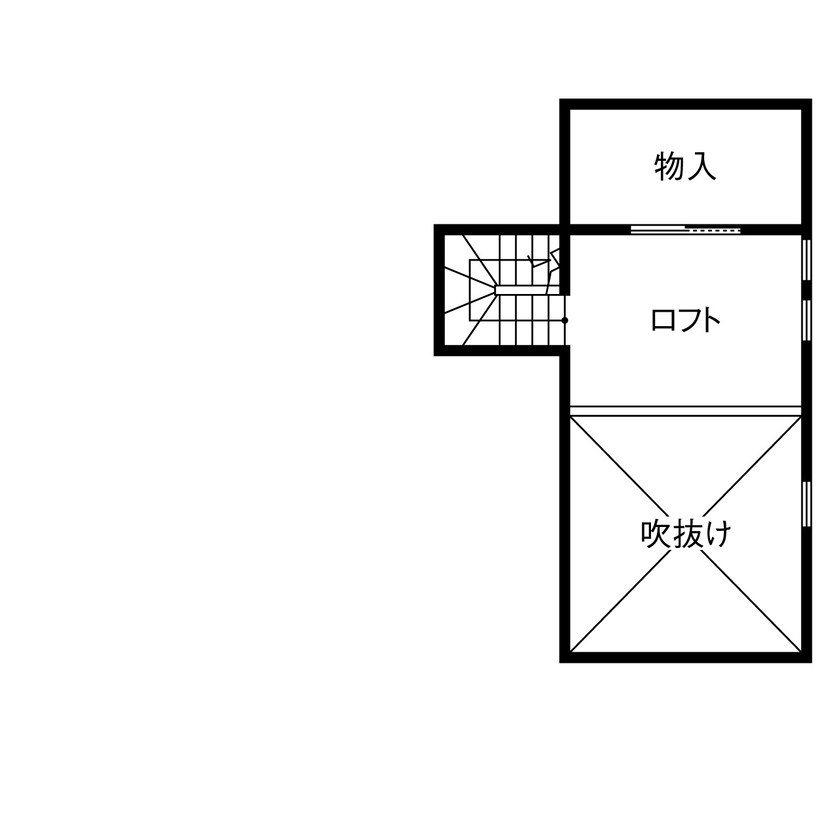 木の国工房 【2000万円台／平屋／間取り有】マツ、ヒノキなど天然無垢材を大量に使用した“健康住宅”のセカンドハウスの間取り図（2LDK+ロフト）ロフト