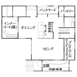 クラフトホーム 【シンプルモダン×スキップフロア※間取図あり】シンプルを追求した美術館のような白い家の間取り図null1階