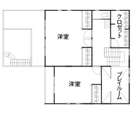 クラフトホーム 【シンプルモダン×スキップフロア※間取図あり】シンプルを追求した美術館のような白い家の間取り図null2階