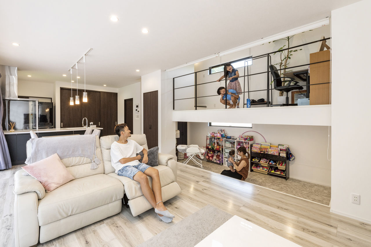 クラフトホーム 【1000万円台/ビルトインガレージ/シンプルモダン/50坪台/4LDK/間取り図】『遊び』にこだわった間取りの家の建築実例画像3