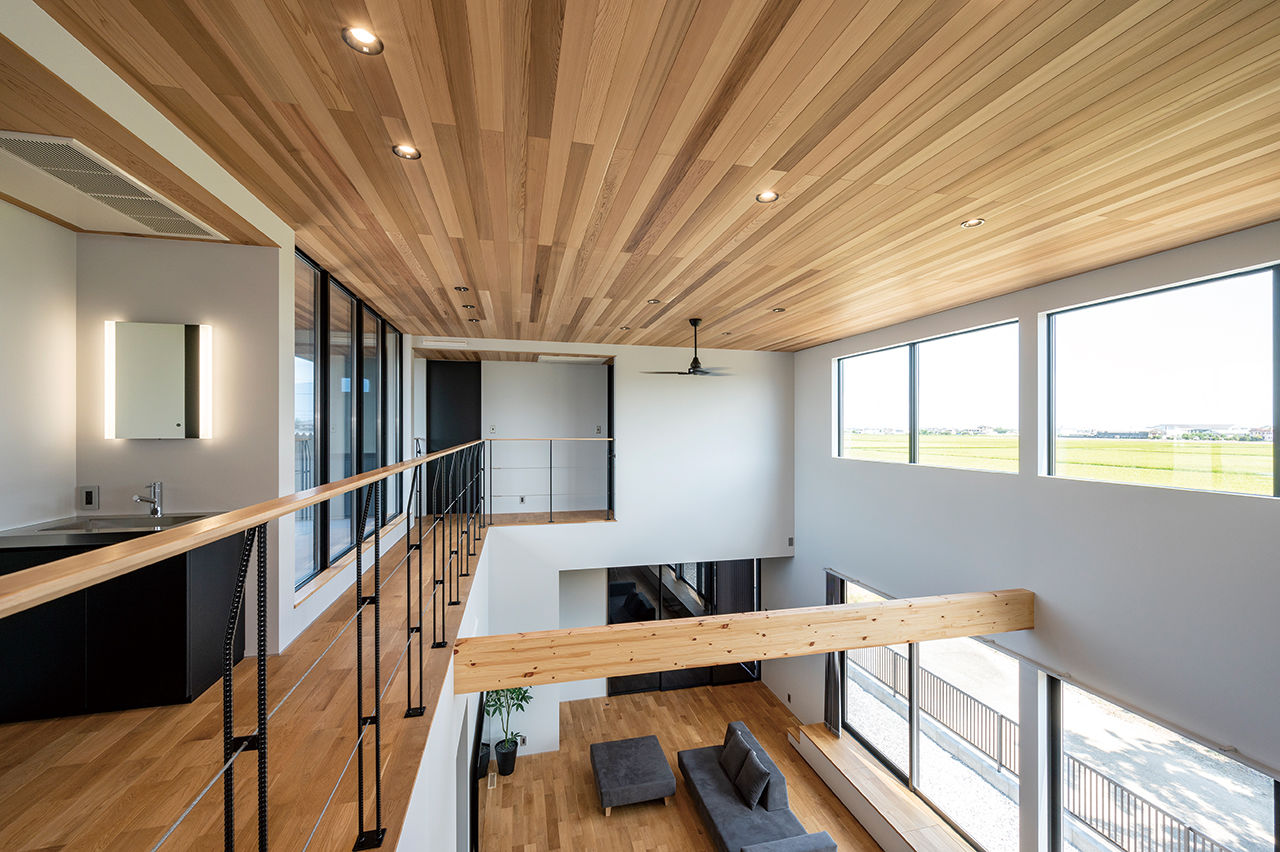 クラフトホーム 【ガレージハウス/50坪台/間取り図】外と中のギャップを堪能できる開放的な29畳の吹抜けLDK/駐車2台可の建築実例画像5