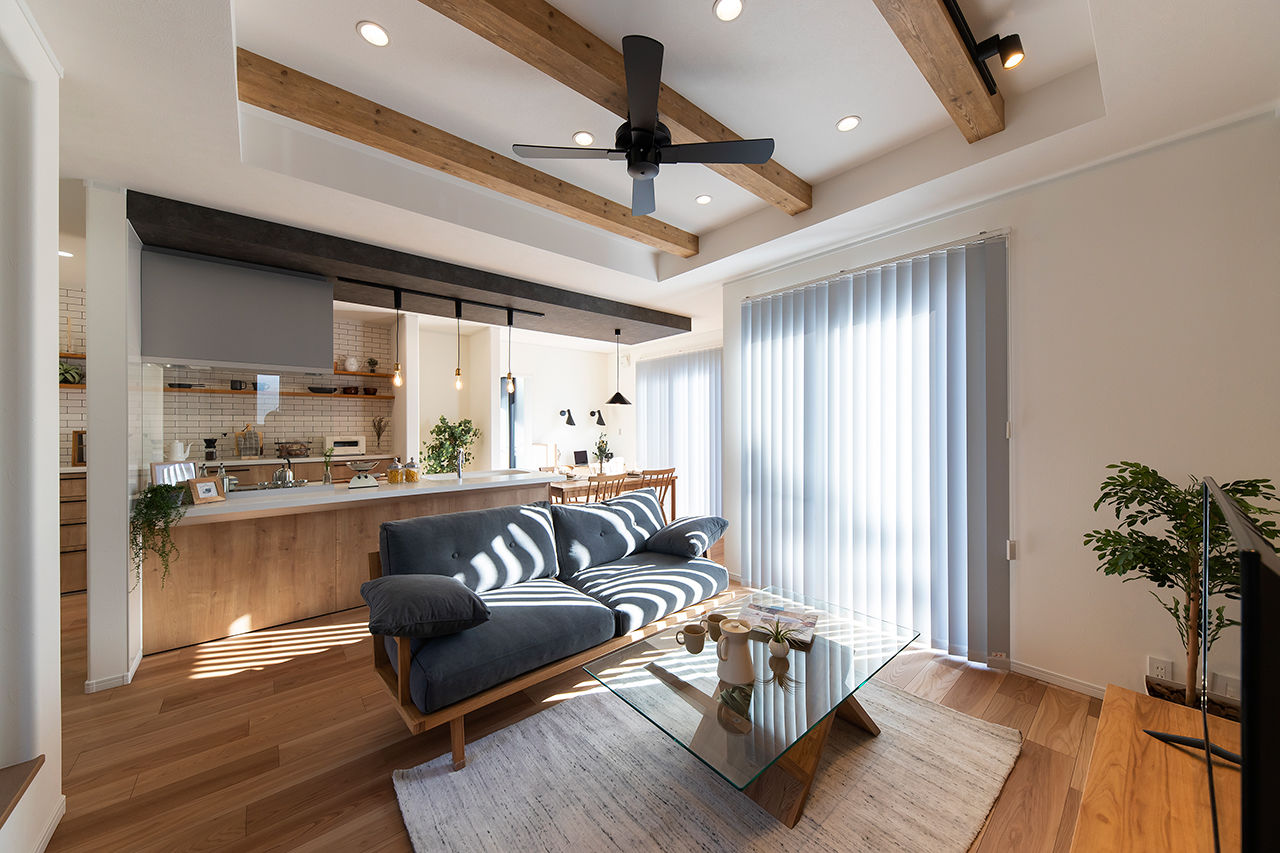 サティスホーム岐阜 【2000万円台×回遊動線】ナチュラルモダンなデザインと家事効率アップな動線で子育て家族も嬉しいL字型の家の建築実例画像1