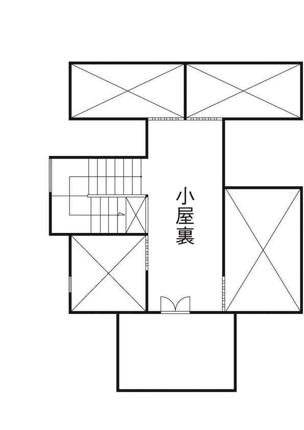 小嶋工務店 TOKYO WOOD 【間取りあり/20坪台/2000万円台/ピアノ】地産地消に憧れて大好きな自然素材と木の香りに包まれた家の間取り図（3LDK）小屋裏