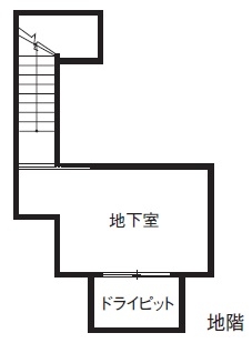 小嶋工務店 TOKYO WOOD 【間取りあり/40坪台/3000万円台/地下室付二世帯住宅】家族みんなが心地よい、ぬくもりのある住まいの間取り図（5LLDDKK）地階