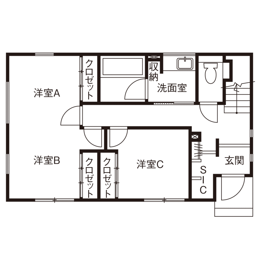 小嶋工務店 TOKYO WOOD 【間取り図あり/20坪台/2000万円台】リビングに縁側を作りのびのびと。東京の木と陽光、風に触れ合う家の間取り図（2LDK）1階
