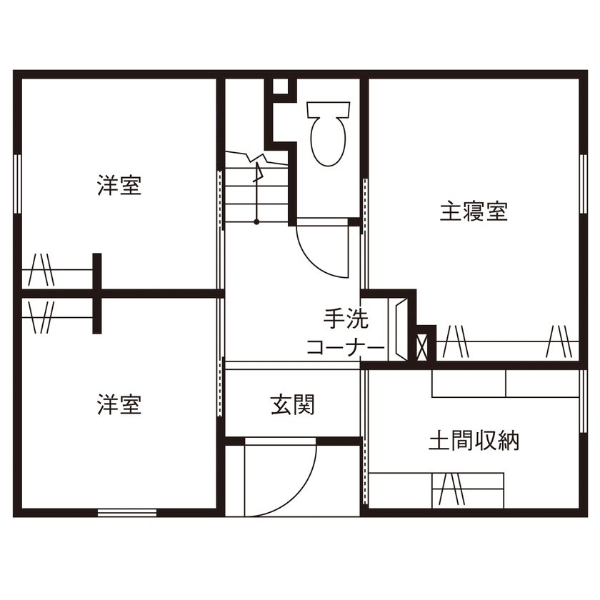小嶋工務店 TOKYO WOOD 【間取り図あり/20坪台/3000万円台】「次はどのルート？」陽の光と自然素材に包まれた、趣味を楽しむ家の間取り図（3LDK）1階