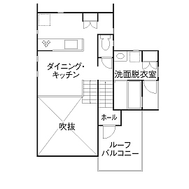 二重断熱の家　ネスト 【2000万円台/ガレージハウス/大空間/間取り図あり/屋上】冬の暖かさに感動。夫婦の夢が叶った大満足の家。の間取り図（4LDK+3S）2.5～R.B階