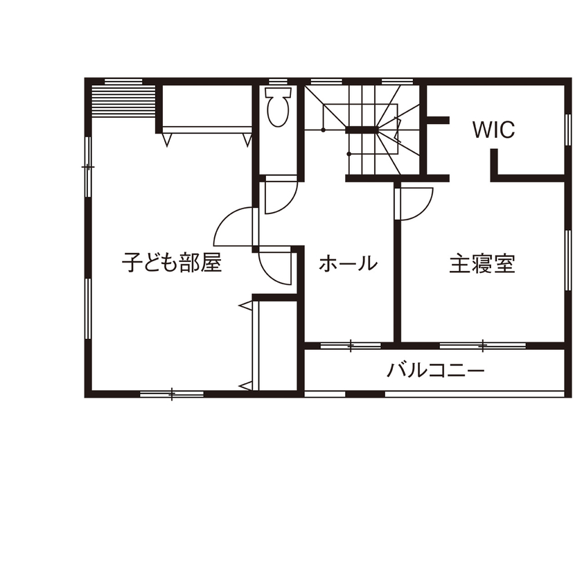 二重断熱の家　ネスト 【藤沢市｜カバードポーチ｜2LDK】映画や音楽を思いっきり楽しむ、収納もたっぷりで快適な住まいの間取り図（2LDK）2階