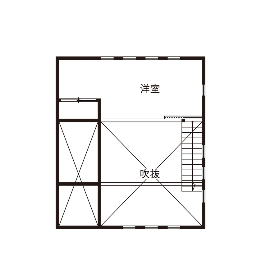 二重断熱の家　ネスト 【2000万円台/間取り図あり/ZEH/ペット/平塚市】夏も冬も快適さが違う。高性能＆コスパの高さに大満足の家の間取り図（2LDK）2階