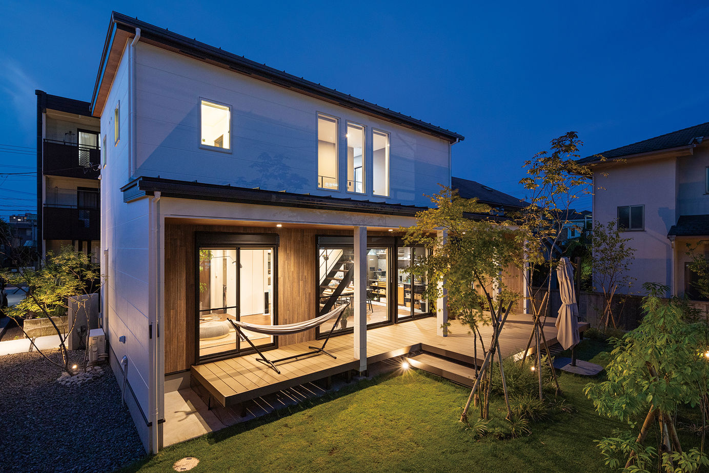 一級建築士事務所　SARA HOME桜建築事務所 【2900万円台／C値0.45／UA値0.45／家事動線／間取図有】広いリビングでBBQ ！溢れる開放感が家族を笑顔にの建築実例画像3