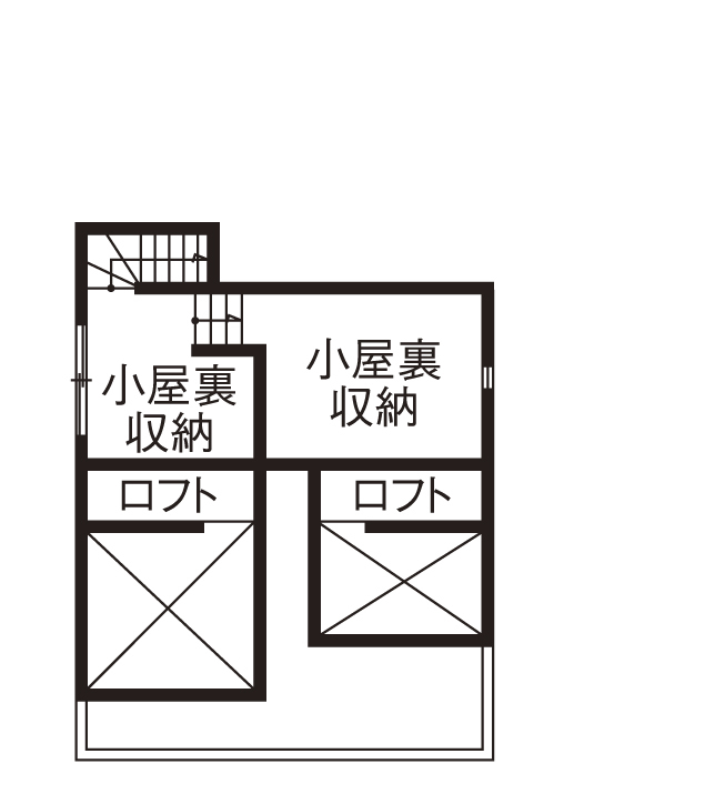 アイ工務店 【2000万円台/吹付断熱/間取り図有】広い玄関の先に吹抜リビング　開放感と落ち着きが満ちる家の間取り図（5K以上）ロフト