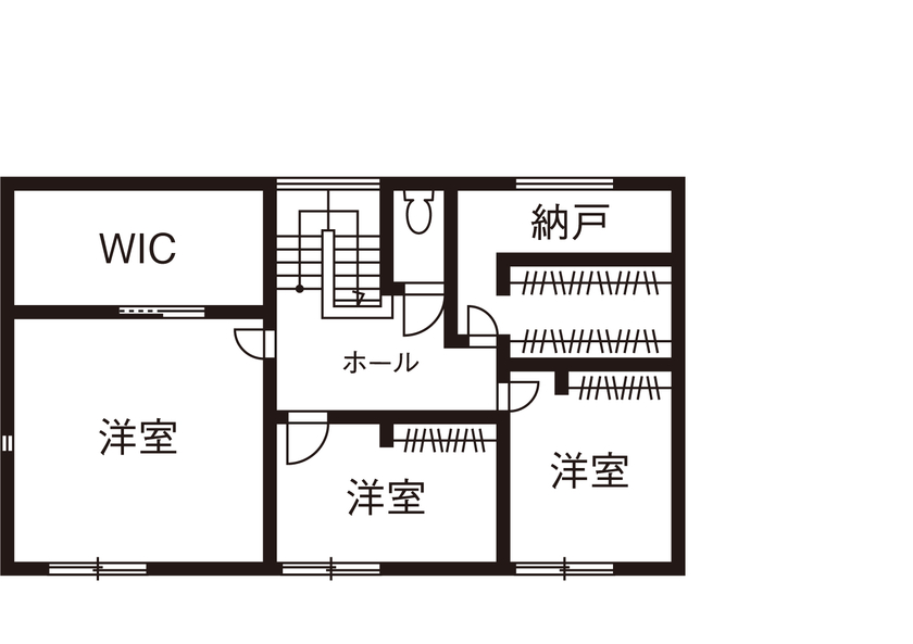 アイ工務店 【兵庫県/3000万円台/間取り図有】1ｃm単位の自由設計だから実現。細部までこだわった理想の家の間取り図（4LDK）2階