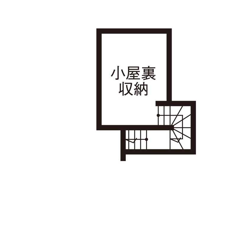 アイ工務店 【滋賀県/アイランドキッチン/間取り図有】家族の繋がりを常に感じられる、スキップフロアを取り入れた家の間取り図（4LDK）屋根裏