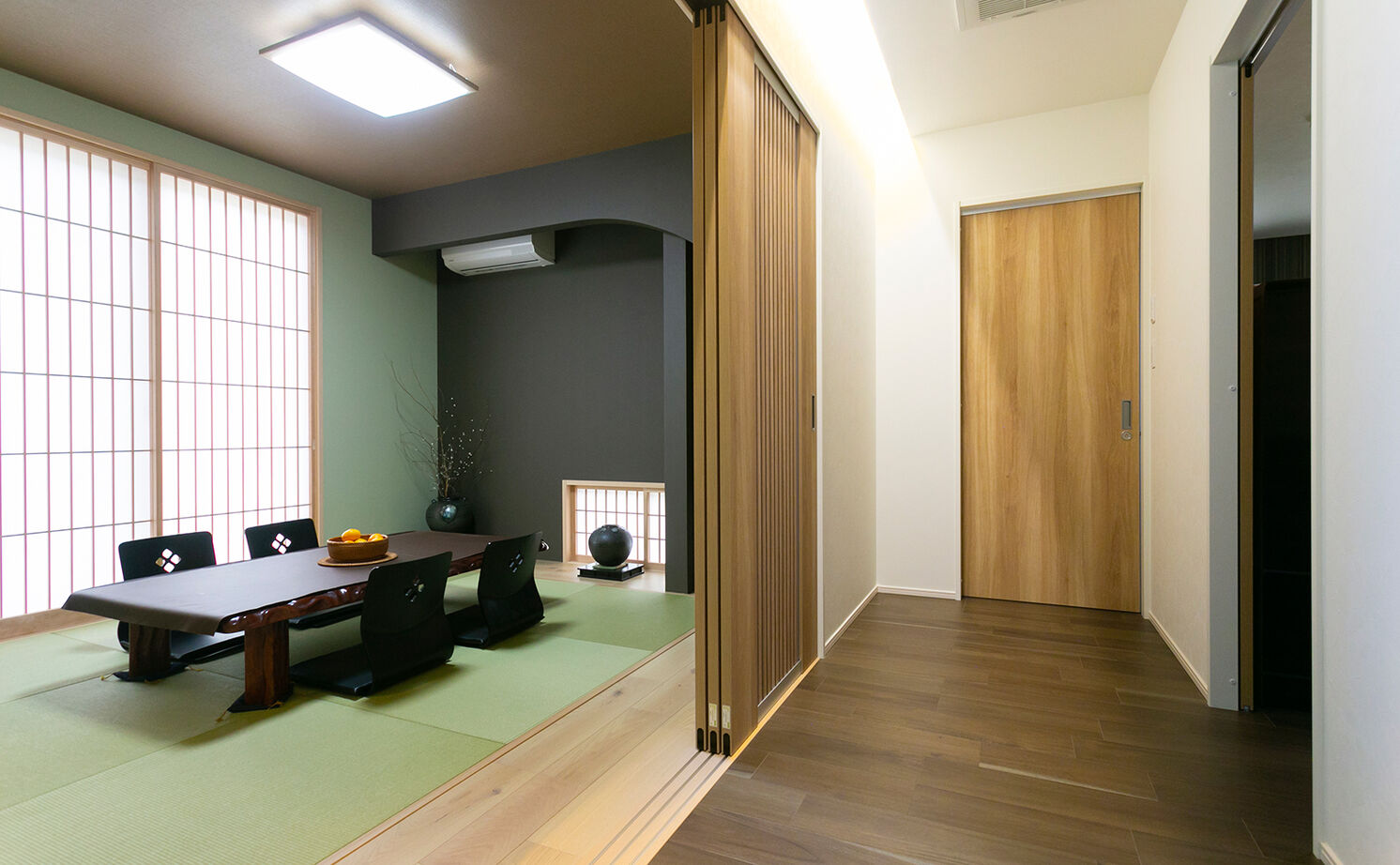 アイ工務店 【延床58.1坪／ダウンフロア／間取り図】窓越しの緑が爽快なリビングに、家族が自然と集う二世帯住宅の建築実例画像5