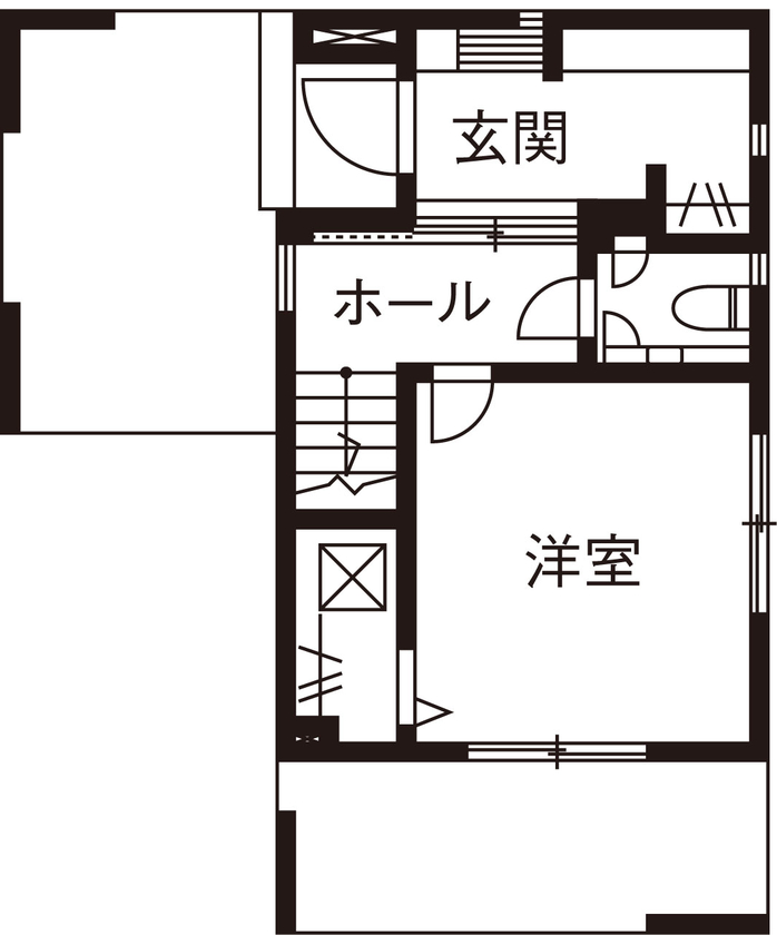 アイ工務店 【埼玉県/ペット/3階建て】猫たちと心地よく暮らせる縦空間を活用した3階建ての家の間取り図（3LDK）１階