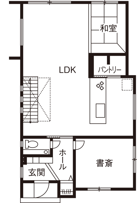 アイ工務店 【2000万円台/間取り図有】北欧テイストのゆったり空間は”好き”と”暮らしやすさ”を両立の間取り図（4LDK）1階