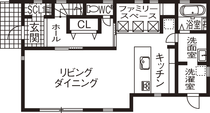アイ工務店 【2000万円台/ホテルライク/間取り図有】モダンな美しい外観が目を引く様々なこだわりを実現したの間取り図（3LDK）１階