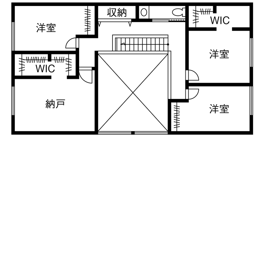 アイ工務店 【愛知県西尾市/ガレージハウス/3000万円台】毎日の暮らしをイメージして建てた、生活動線が心地よい住まいの間取り図（3LDK）2階
