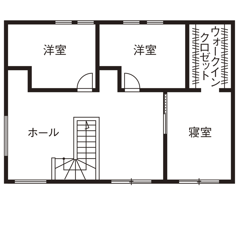 アイ工務店 【宮城県/2000万円台/快適導線】緑豊かな環境を活かす。四季の絶景を愉しむリビングとテラスのある家の間取り図（3LDK）2階