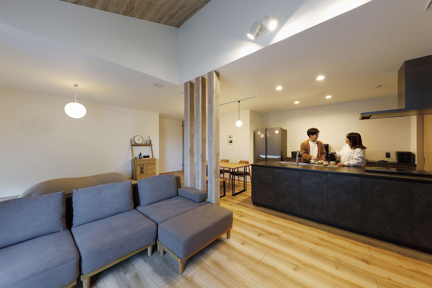 アイ工務店 【延床32.8坪／平屋／動線／間取図】水回りの生活音が響かず静か。すっきりゆったりLDKの住まいの建築実例画像2