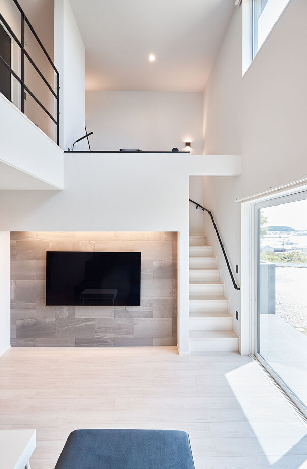 アイ工務店 【延床35.5坪／スキップフロア／畳コーナー／間取図】丘の上のホテルライクな住まいで、愛犬とくつろぐの建築実例画像4