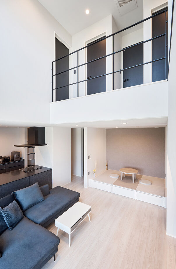 アイ工務店 【延床35.5坪／スキップフロア／畳コーナー／間取図】丘の上のホテルライクな住まいで、愛犬とくつろぐの建築実例画像8