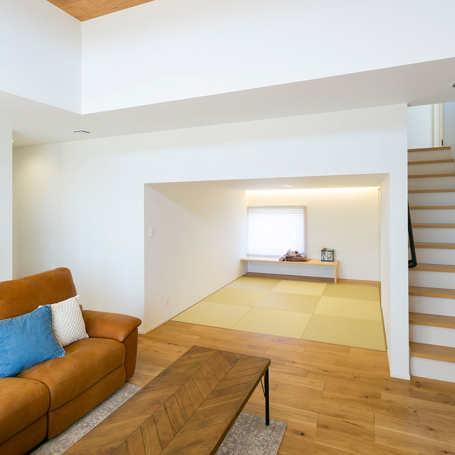 アイ工務店 【熊本県上益城郡/38坪/半平屋】室内にいながら自然の安らぎを感じる、平屋風1.5階の住まいの建築実例画像6