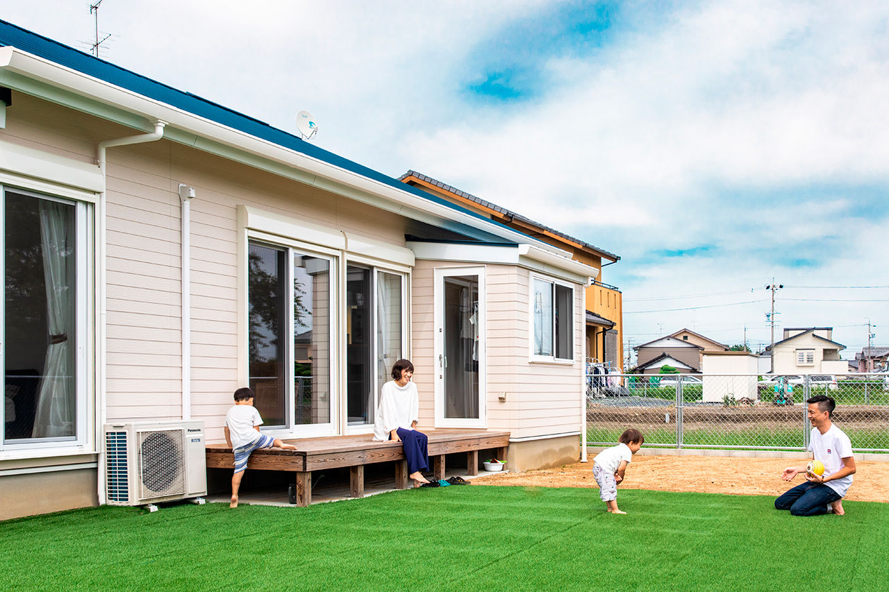 水田建設（水田建築一級建築士事務所） 【平屋｜2000万円台｜30坪台】廊下がないオープンな間取り。エアコン1台で涼しいハイスペック平屋の建築実例画像2