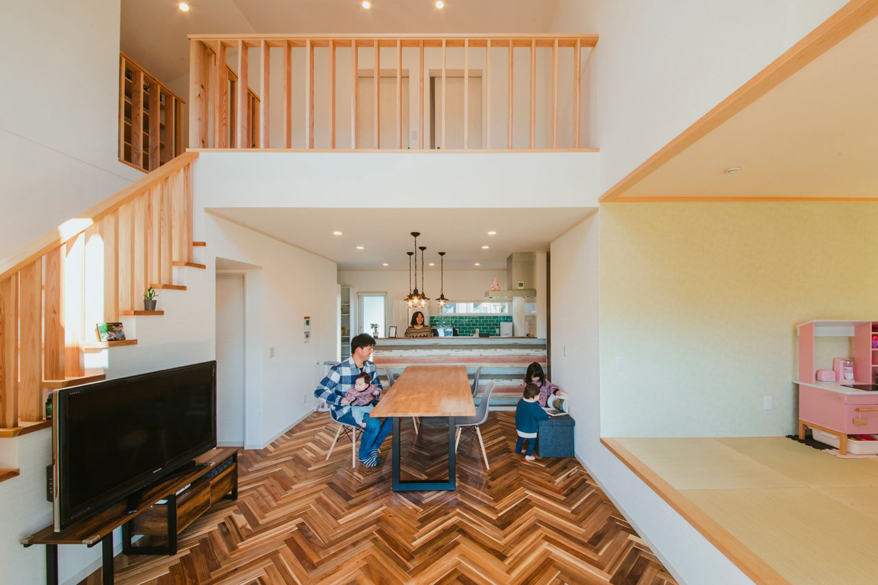 水田建設（水田建築一級建築士事務所） 【おしゃれな家｜2000万円台｜30坪台｜間取り図有】吹抜けリビングも実現！緑に囲まれたカリフォルニア住宅の建築実例画像8