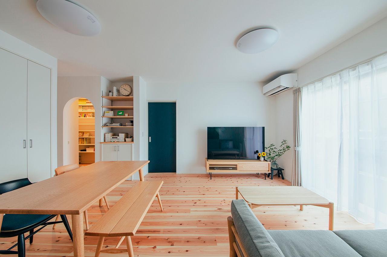 水田建設（水田建築一級建築士事務所） 【平屋｜2000万円台｜30坪台】平屋で完全分離の二世帯住宅。ゆとりある空間設計とコンパクトを同時に実現！の建築実例画像2