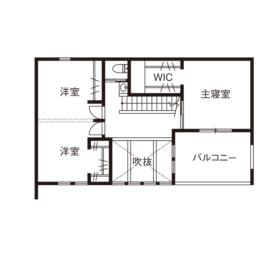 あおぞらホーム 【橿原市/2000万円台/間取り図あり】介護しやすさと家事ラク、省エネ性能のすべてが揃った二世帯住宅の間取り図（3LDK）2階
