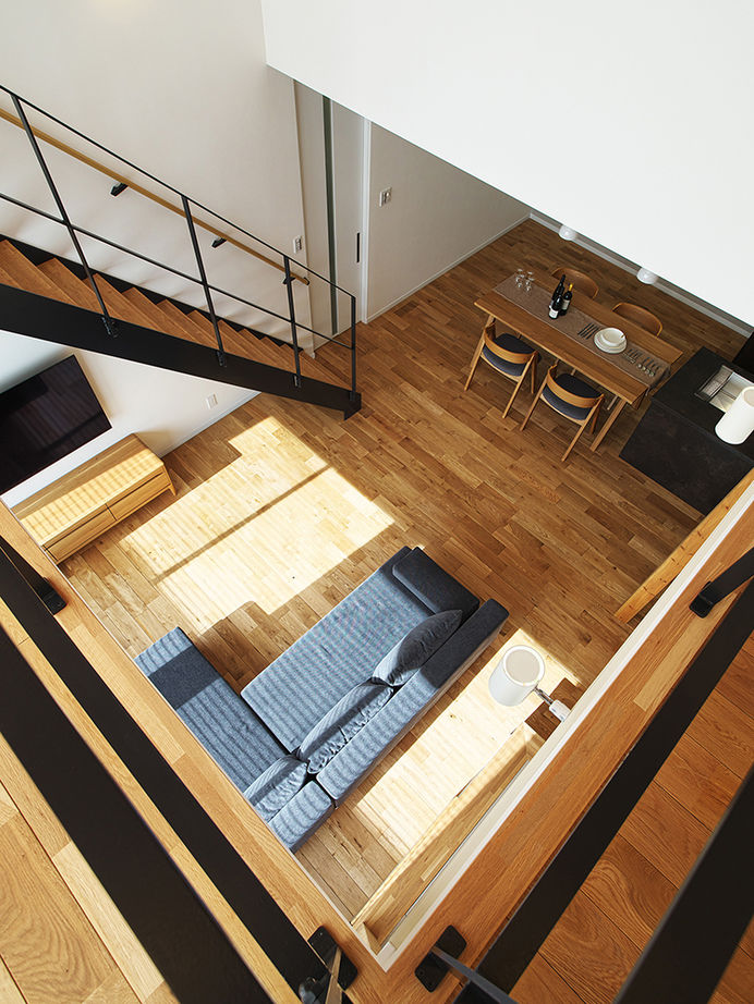 あおぞらホーム 【天理市/3000万円台/間取り図あり】吹き抜けを見上げると「あおぞら」が見える、陽だまりリビングのある家の建築実例画像9