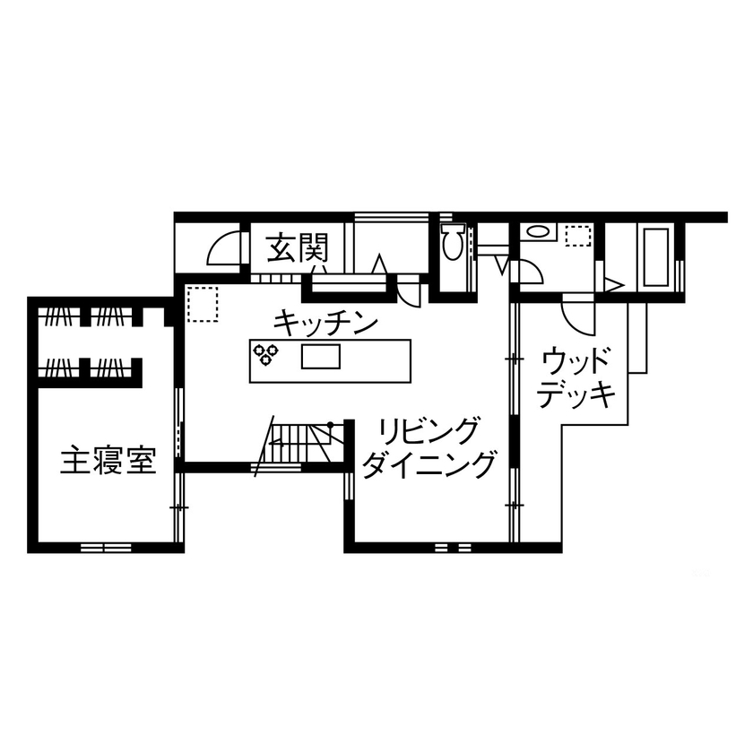 ヤマダホームズ 内側に開口を設け、プライバシーを守りながら家族がのびやかに過ごせる、くつろぎの住まいにの間取り図（3LDK）1階