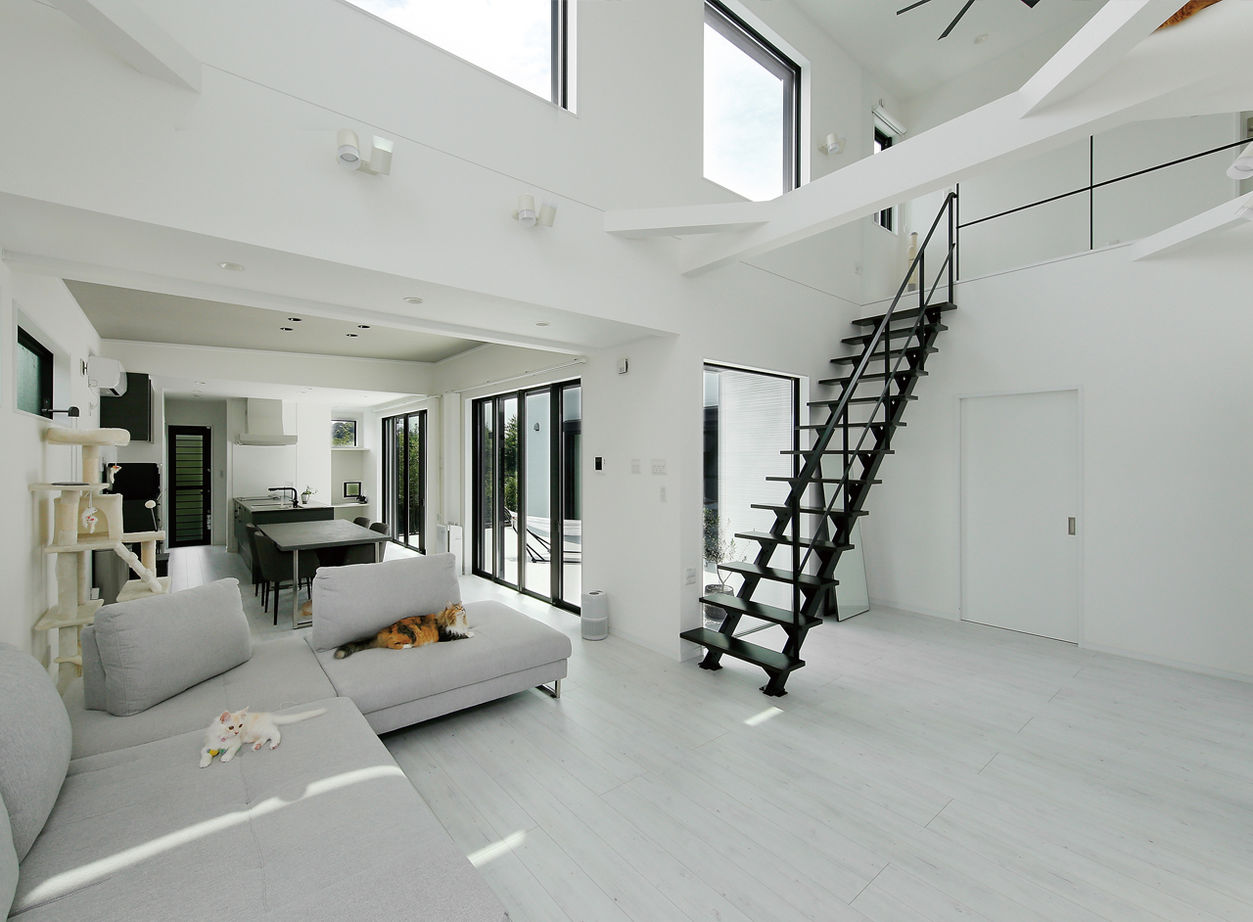 ヤマダホームズ 【3000万円台・間取り図あり】視線を気にせず人もペットものびのび。外に閉じ、内に開く家の建築実例画像1