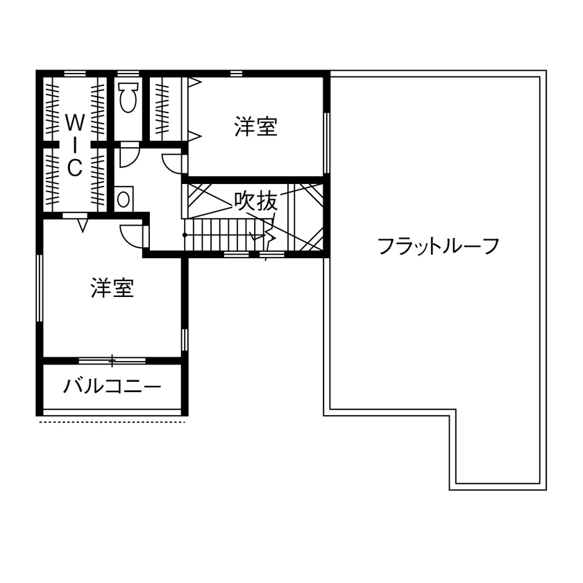 ヤマダホームズ 旅行好きの夫婦がたどり着いた、非日常の寛ぎを味わえるリゾートハウスの間取り図（3LDK）2階