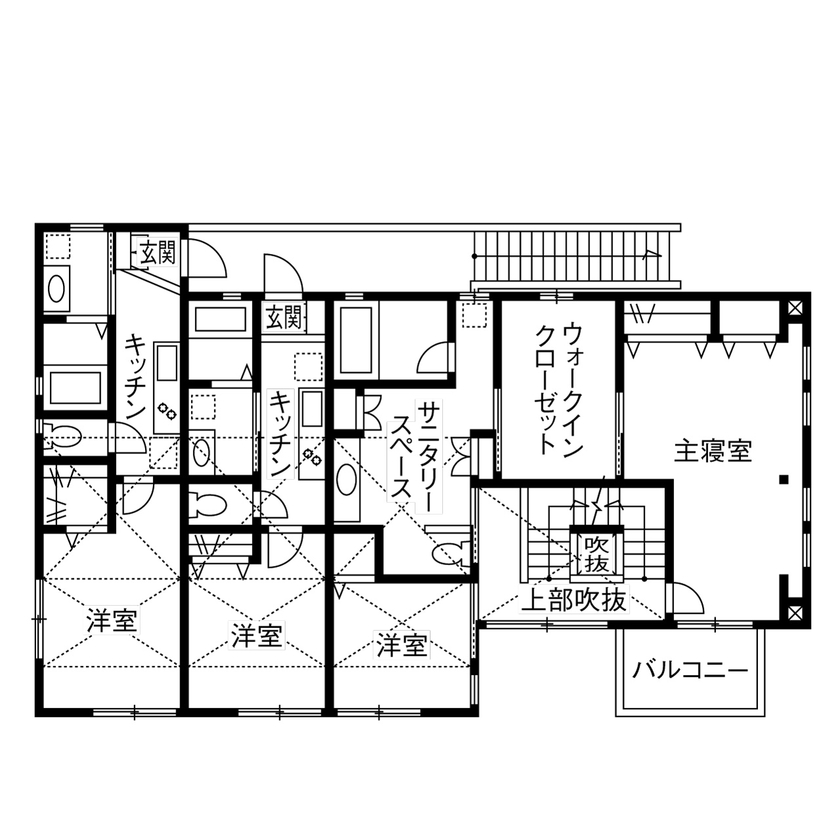ヤマダホームズ セミリタイア後の暮らしをより豊かにしてくれる、コンサートホールのある住まい　の間取り図（5K以上）2階
