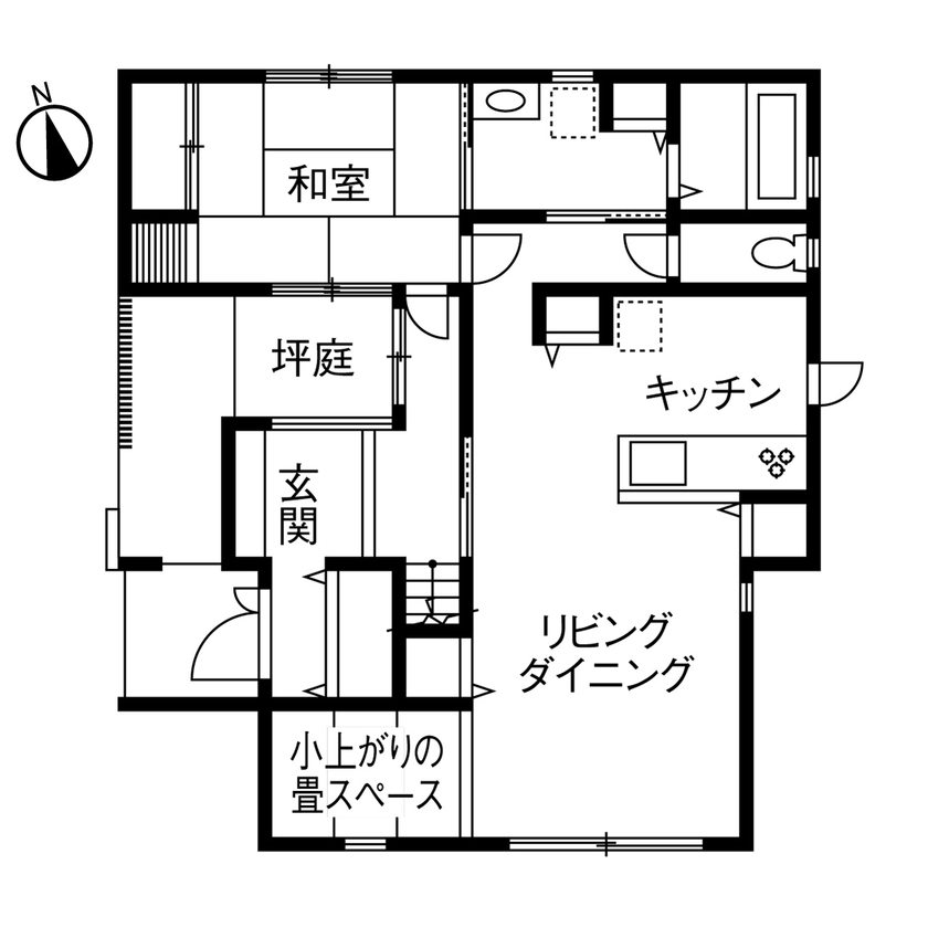 ヤマダホームズ 【70年先を見据えた未来型設計】たっぷり収納ですっきり暮らすの間取り図（4LDK）1階