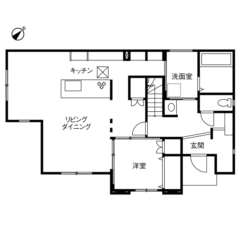 ヤマダホームズ 子育てしながらおしゃれに暮らす、大人可愛い“フレンチシック”な住まいの間取り図（4LDK）1階