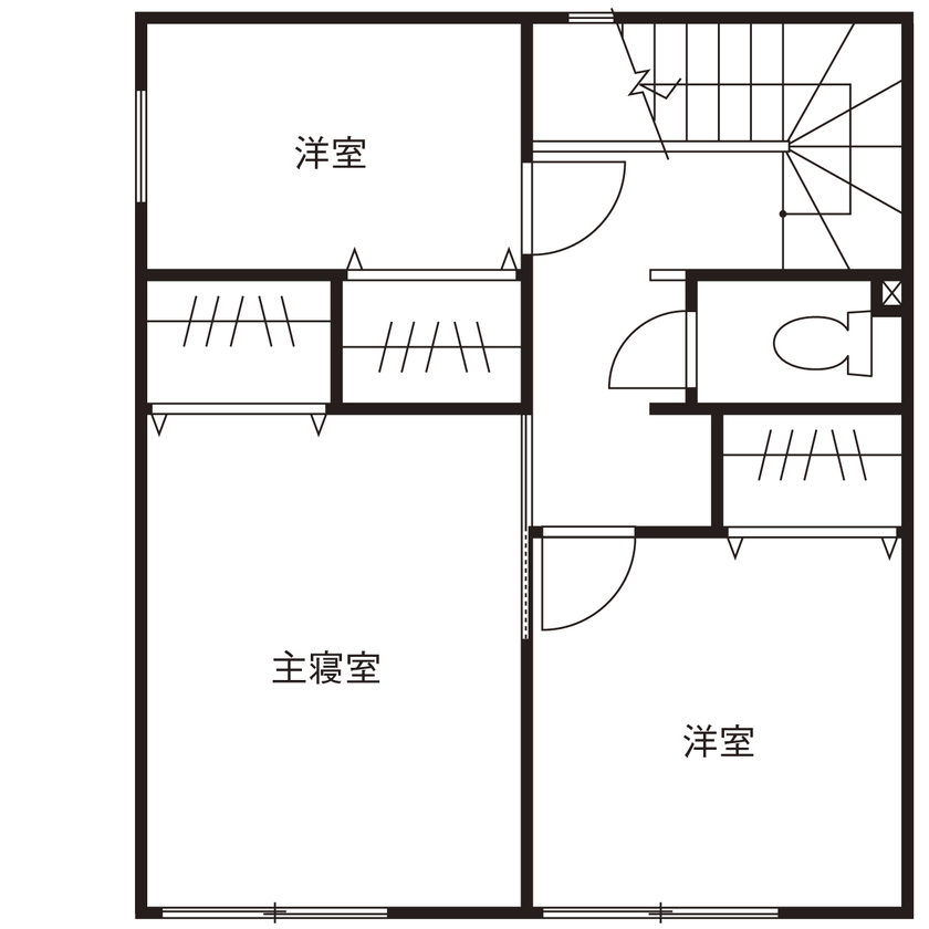 ヤマダホームズ 【都市型３階建て】サウナや二の字キッチン、太陽光発電など、夢と快適を追求した住まいの間取り図（3LDK）3階