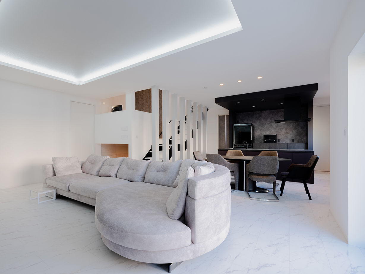 愛される「LDK」iiMA by VISIO 【ビルトインガレージ／ペット／間取図有】日常を贅沢に演出するラグジュアリーデザインのガレージハウスの建築実例画像2