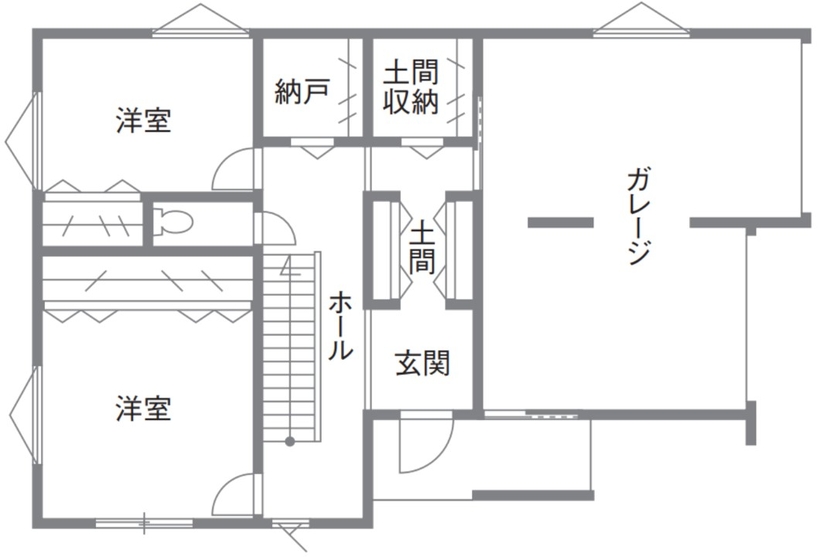 日栄商事 【3000万円内で叶うガレージの家/間取り図有】車やダイビングなど大容量の収納で趣味人も大満足の家の間取り図（3LDK）1階