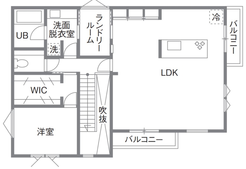 日栄商事 【3000万円内で叶うガレージの家/間取り図有】車やダイビングなど大容量の収納で趣味人も大満足の家の間取り図（3LDK）2階