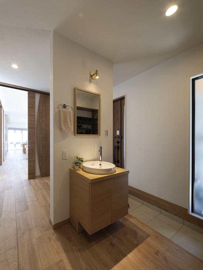 日栄商事 【2000万円台/平屋/間取り有】家族が集うリビング中心主義に家事ラクをプラスした平屋の建築実例画像9