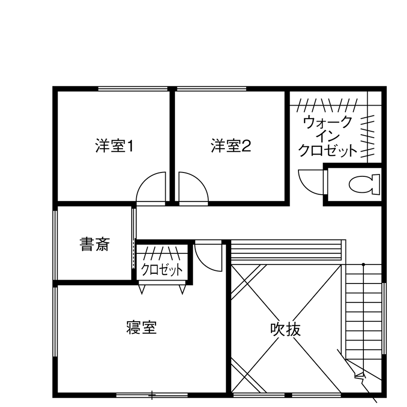ヤマト住建 兵庫県加古川市/吹抜け/デザイン性も住み心地も実現。家で過ごす時間が何よりも幸せにの間取り図（3LDK）2階