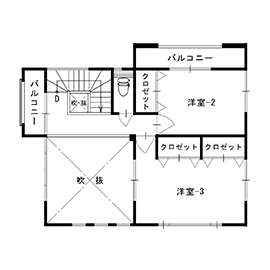 深澤木材 【3200万円/48坪/間取り有】準防火地域の狭小地に建つ、木造3階建て二世帯仕様のビルトインガレージハウスの間取り図（4LDK）3階
