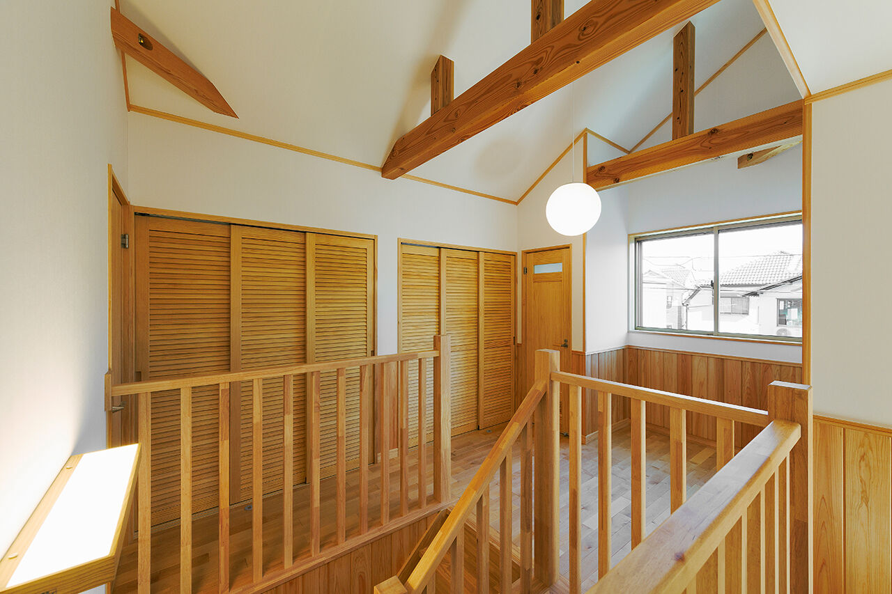 深澤木材 【34坪台/和風/自然素材/造作/間取り図有】たくさん使われた無垢材の雰囲気に心躍る、愛着の増す木の家の建築実例画像7