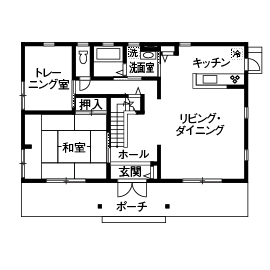 アーバンホーム 【3000万円台/間取り図】住み続けるほどに趣深くレンガの表情が美しい英国風ジョージアン様式の洋館風の家の間取り図（5K以上）1階