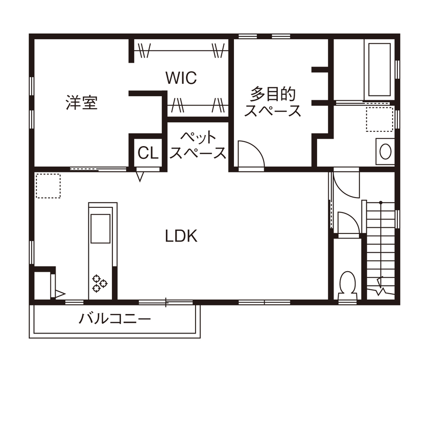 アーバンホーム 【ガレージハウス／間取り図】アメリカン、バイク、ドッグラン。憧れの「アジト」は、動画サイトでも話題にの間取り図（2LDK＋アトリエ）2階
