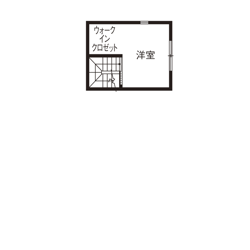 児島産業 【愛知県】【1000万円台】【間取り図有】間取りも、外観デザインも、平屋メリットを活かしたプランの間取り図（2LDK）2階