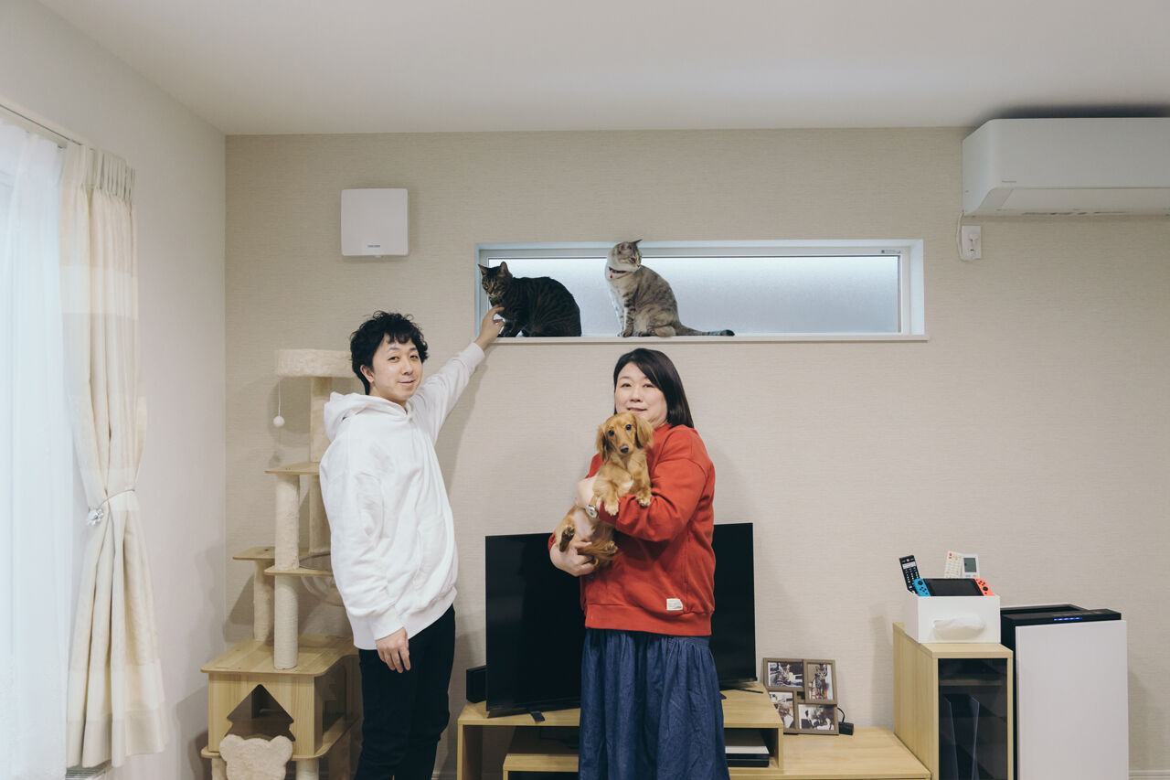クレスト・ホーム 【トリプル断熱工法/ZEH Oriented住宅/免震装置】２人と３匹が、快適に仲良く暮らす高性能住宅の建築実例画像4
